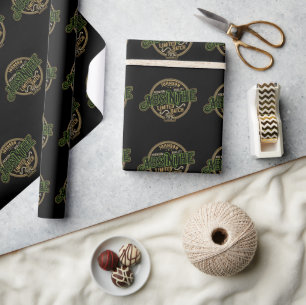 Personalisiertes Absinth-Kräuter-Spirituosen-Etike Geschenkpapier