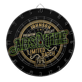 Personalisiertes Absinth-Kräutergeist-Liquor-Label Dartscheibe