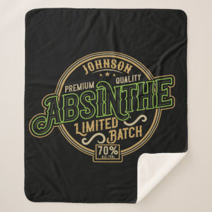 Personalisiertes Absinth-Kräutergeist-Liquor-Label Sherpadecke