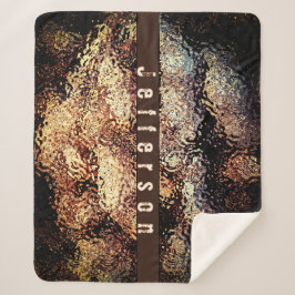 Personalisiertes Abstrakt Brown Mushroom Sherpadecke