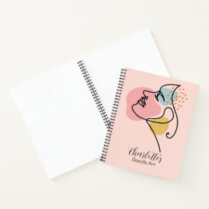 Personalisiertes Abstraktes Doodle Art Sketch Notizbuch