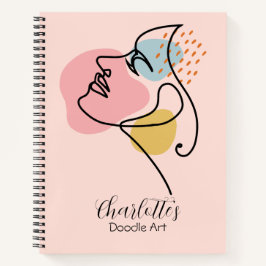 Personalisiertes Abstraktes Doodle Art Sketch Notizbuch