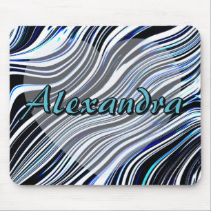 Personalisiertes abstraktes Marmor- und Wellenmust Mousepad