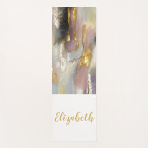 Personalisiertes Abstraktes Rosa Gold Yogamatte