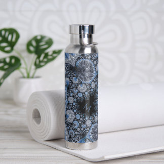 Personalisiertes abstraktes schwarzes blaues Frakt Trinkflasche