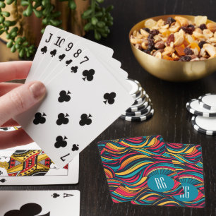 Personalisiertes Abstraktes Wellenmuster Spielkarten