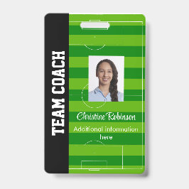 Personalisiertes Abzeichen des Fußballtrainers Ausweis