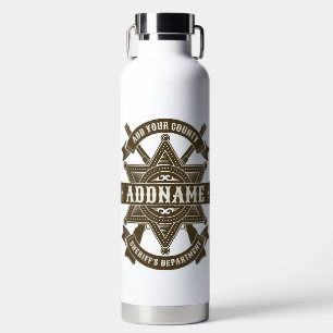 Personalisiertes Abzeichen für Sheriff Deputy Rifl Trinkflasche