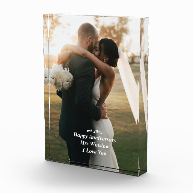 Personalisiertes Acrylic-Foto-Blockgeschenk Fotoblock (Rechts)