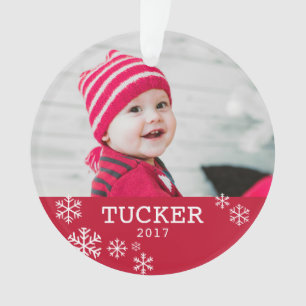 Personalisiertes Acrylic Snowflake Foto Ornament