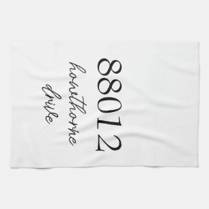 Personalisiertes Adress-Bauernhaus-Teetuch, Benutz Geschirrtuch