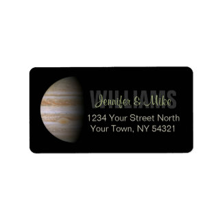 Personalisiertes Adressetikett mit Jupiter