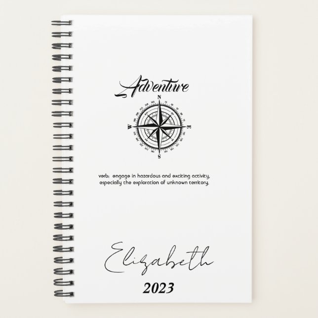 Personalisiertes Adventure, individuelles Jahr Planer (Vorderseite)