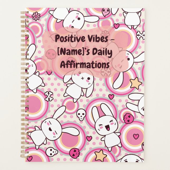 Personalisiertes Affirmations Journal - "Positiv Planer (Vorderseite)