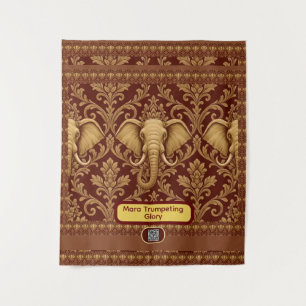 Personalisiertes Afrikanisch: Elefant Mara Glory   Wandteppich