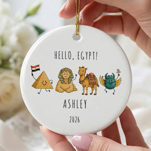 Personalisiertes Ägypten-Urlaub-Reise-Ornament Keramik Ornament