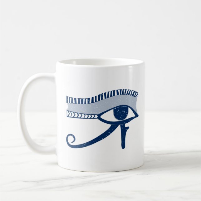 Personalisiertes ägyptisches Auge des Horus Kaffeetasse (Links)