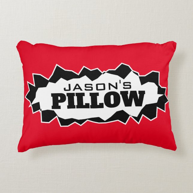 Personalisiertes Akzent Kissen mit lustig gerippte (Vorderseite)