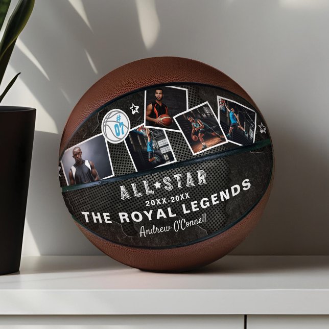 Personalisiertes All-Star-Foto Collage Keepake-Ges Basketball (Personalized All-Star Photo Collage Keepsake Gift Basketball)