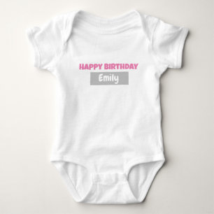 Personalisiertes Alles Gute zum Geburtstag Baby-Bo Baby Strampler