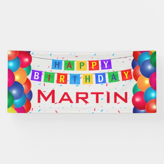 Personalisiertes Alles Gute Zum Geburtstag Banner Zazzle At