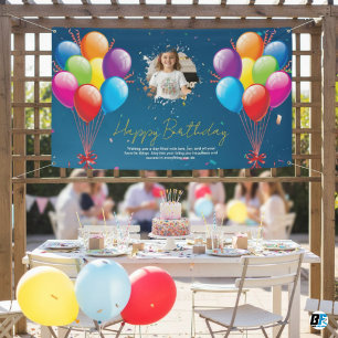 Personalisiertes Alles Gute zum Geburtstag Blaues  Banner