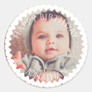 Personalisiertes alles Gute zum Geburtstag Runder Aufkleber