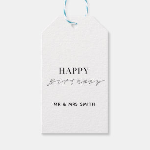 Personalisiertes "alles- Gute zum Geburtstag" Wei Geschenkanhänger