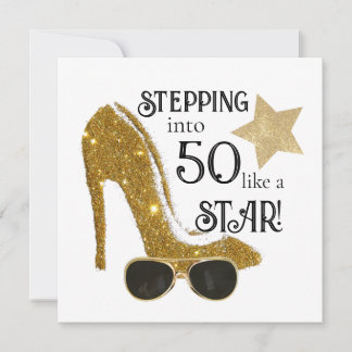 Personalisiertes Alter Geburtstag Einladung Gold G