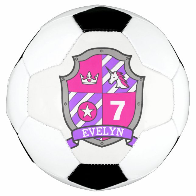 Personalisiertes Alter Mädchen Fußball-Schild Fußball (Vorderseite)