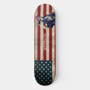 Personalisiertes American Skeleton Pirate Skateboa Skateboard