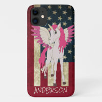 Personalisiertes amerikanisches Rosa Einhorn