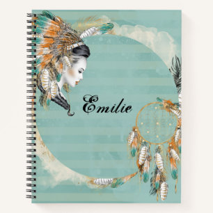 Personalisiertes amerikanisches SpiralNotebook Notizbuch