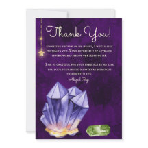 Personalisiertes Amethyst und Berylkristalle Lila