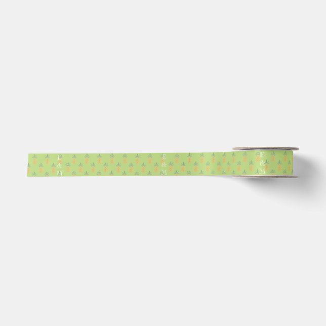 Personalisiertes Ananas-Satinband Satinband (Vorderseite)