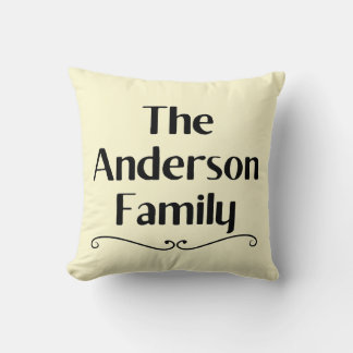 Personalisiertes Anderson-Familiennamens-Kissen Kissen