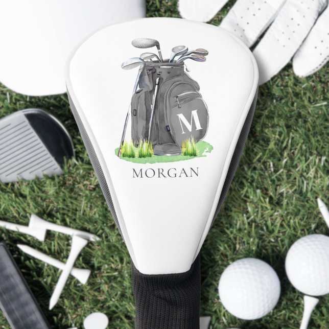 Personalisiertes Anfangsbuchstaben-Monogramm Golf Headcover (Personalized Initial Name Monogram Golf Head Cover)