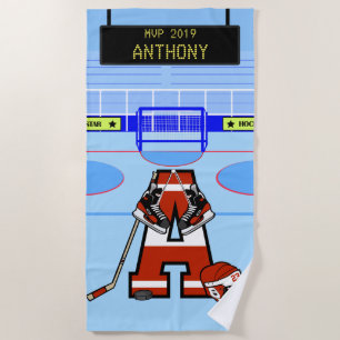 Personalisiertes Anfangseis-Hockey Strandtuch