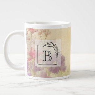Personalisiertes Anfangsmonogramm Jumbo Jumbo-Tasse
