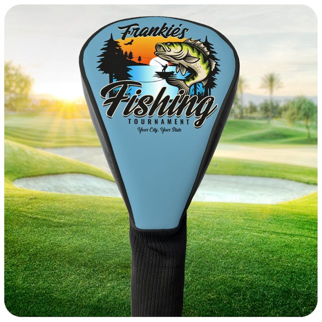 Personalisiertes Angelturnier Fischfeindlichkeit Golf Headcover (Von Creator hochgeladen)