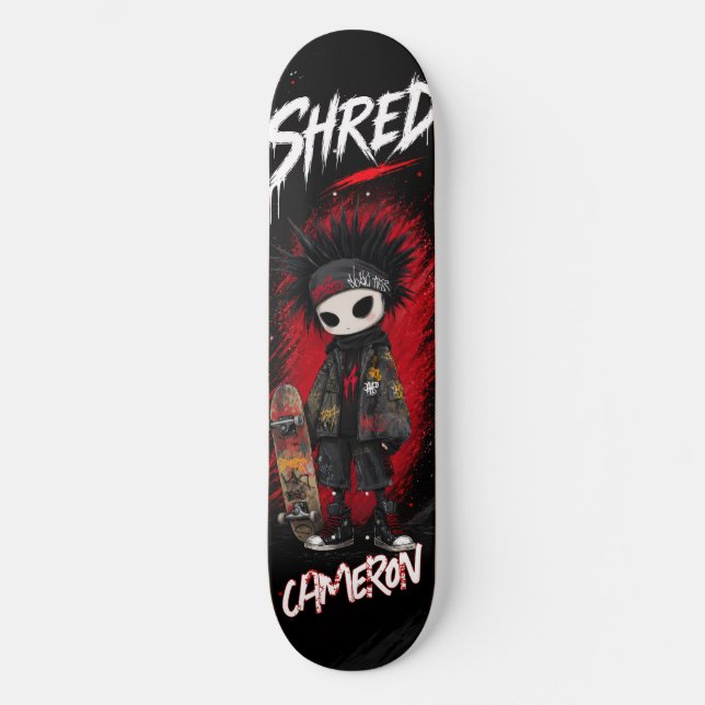 Personalisiertes Anime Emo Graffiti Urban Skateboa Skateboard (Vorderseite)