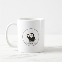 Personalisiertes Anwalt Esq Pinguin Keramik Gefäß