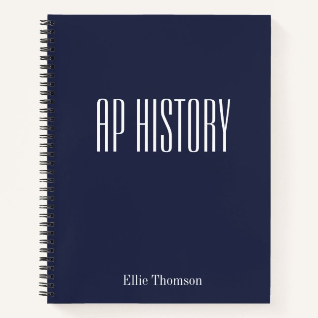 Personalisiertes AP History Lined Paper Simple Des Notizbuch (Vorderseite)