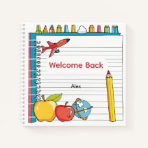 Personalisiertes Apple-Notizbuch für Kinder zum Zu