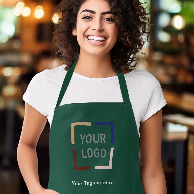 Personalisiertes Apro-Logo für ein benutzerdefinie Schürze (Simple Custom Company Logo personalized green Apro Apron)