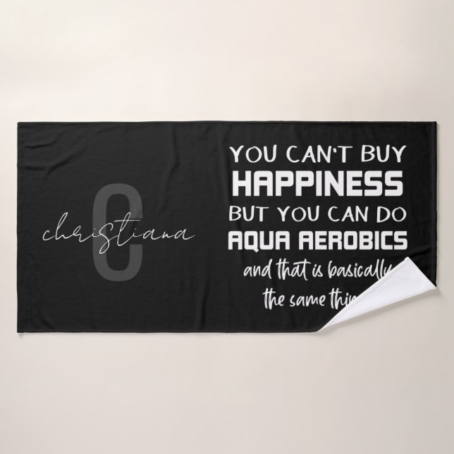 Personalisiertes Aqua Aerobics ist Glück Funny Badehandtuch (Badehandtuch)