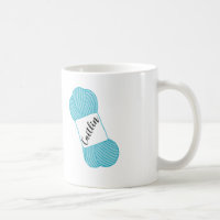 Personalisiertes Aqua-blauer Strang der Garn-Tasse