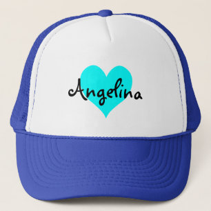 Personalisiertes Aqua Heart Truckerkappe