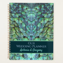 Personalisiertes Aqua Vibranding Peacock Feathers