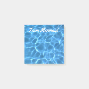 Personalisiertes aquablaues Schwimmbad Post-it Klebezettel